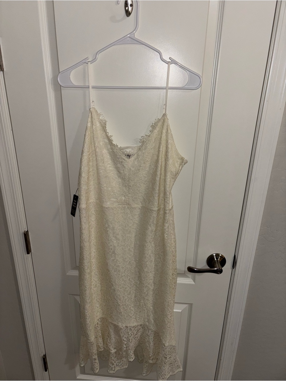 Express Ivory Lace Midi Dress